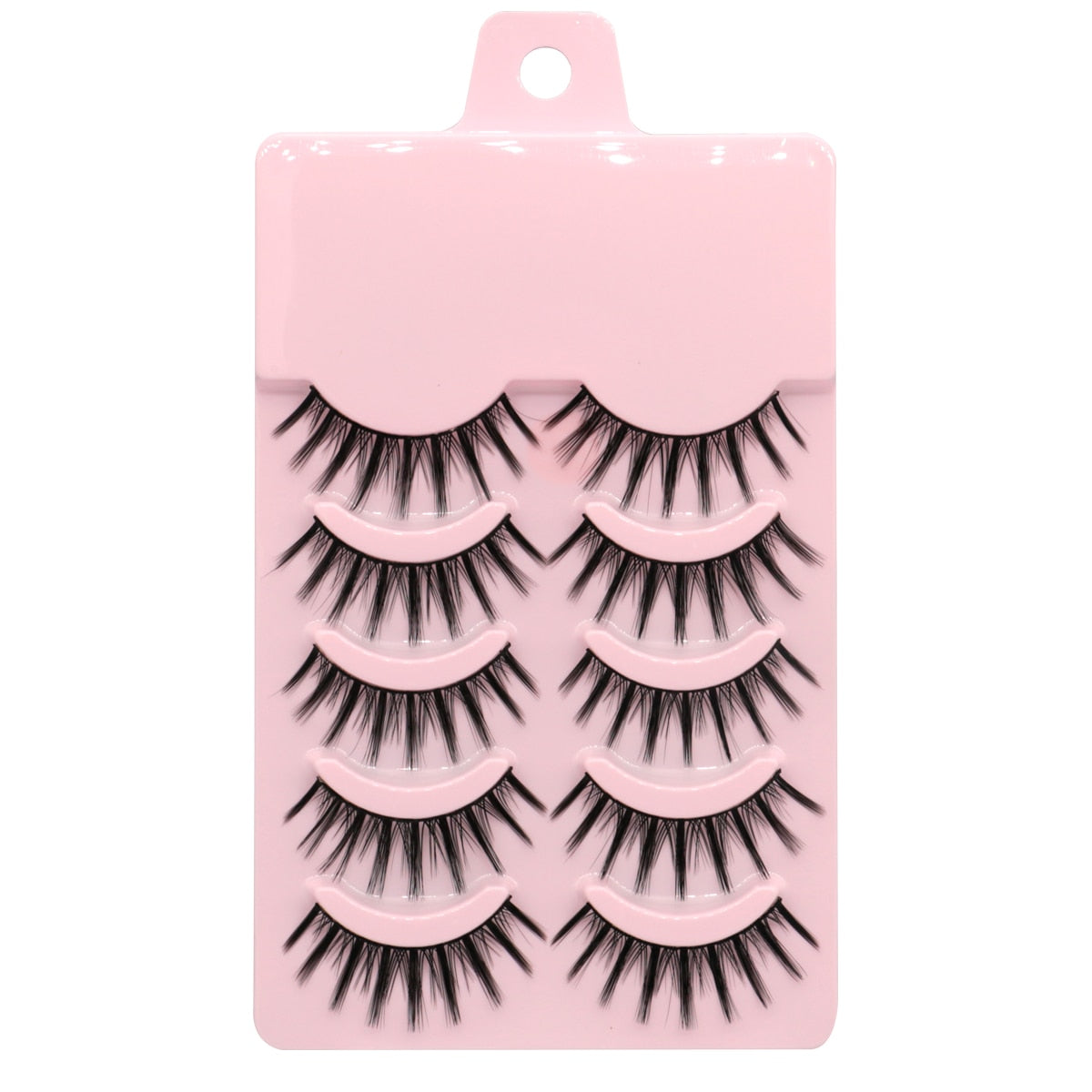 2/5 Pairs 3D Faux Mink Lashes Natural False Eyelashes Fluffy Soft Wispy Volume Cross Manga Lashes MaKeup