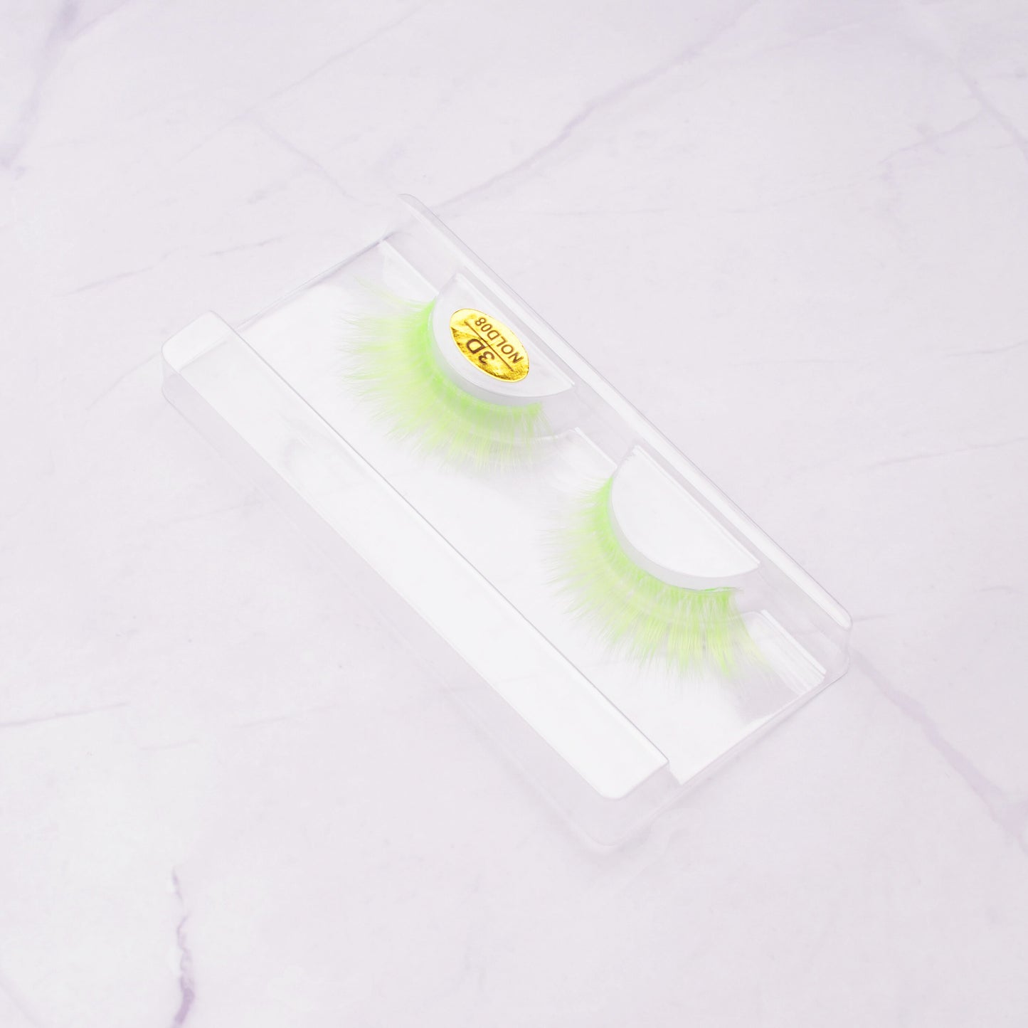 3D Colorful False Eyelashes Faux Mink Lashes Color Pink Blue Yellow Green Halloween Fake Eyelash Fluffy Soft Cil Cilias