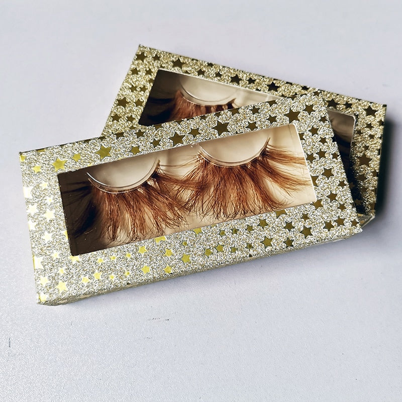 BLONDE 3D mink fake lashes natural individual brown false eyelashes makeup 15 25mm lash extension