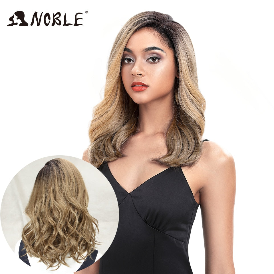Synthetic Lace Wig 20 inch Long Wavy lace Wig Ombre Blond Wig Cosplay Heat Resistant Wigs for Women Synthetic Lace Wig