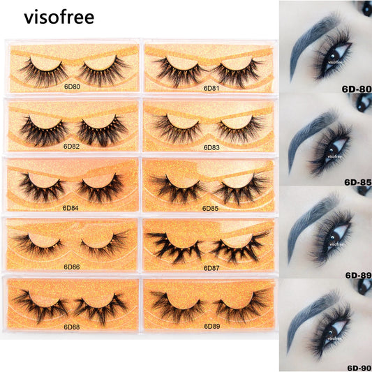 Eyelashes 6D Mink Lashes Fluffy Soft False Eyelashes Cruelty Free 3D Mink Eyelashes maquillaje faux cils
