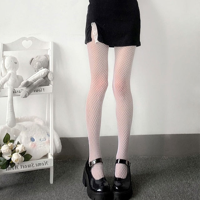 Women Long Sexy Fishnet Stockings Fish Net Pantyhose Mesh Nylon Tights Lingerie Skin Thigh High Stocking Hosiery