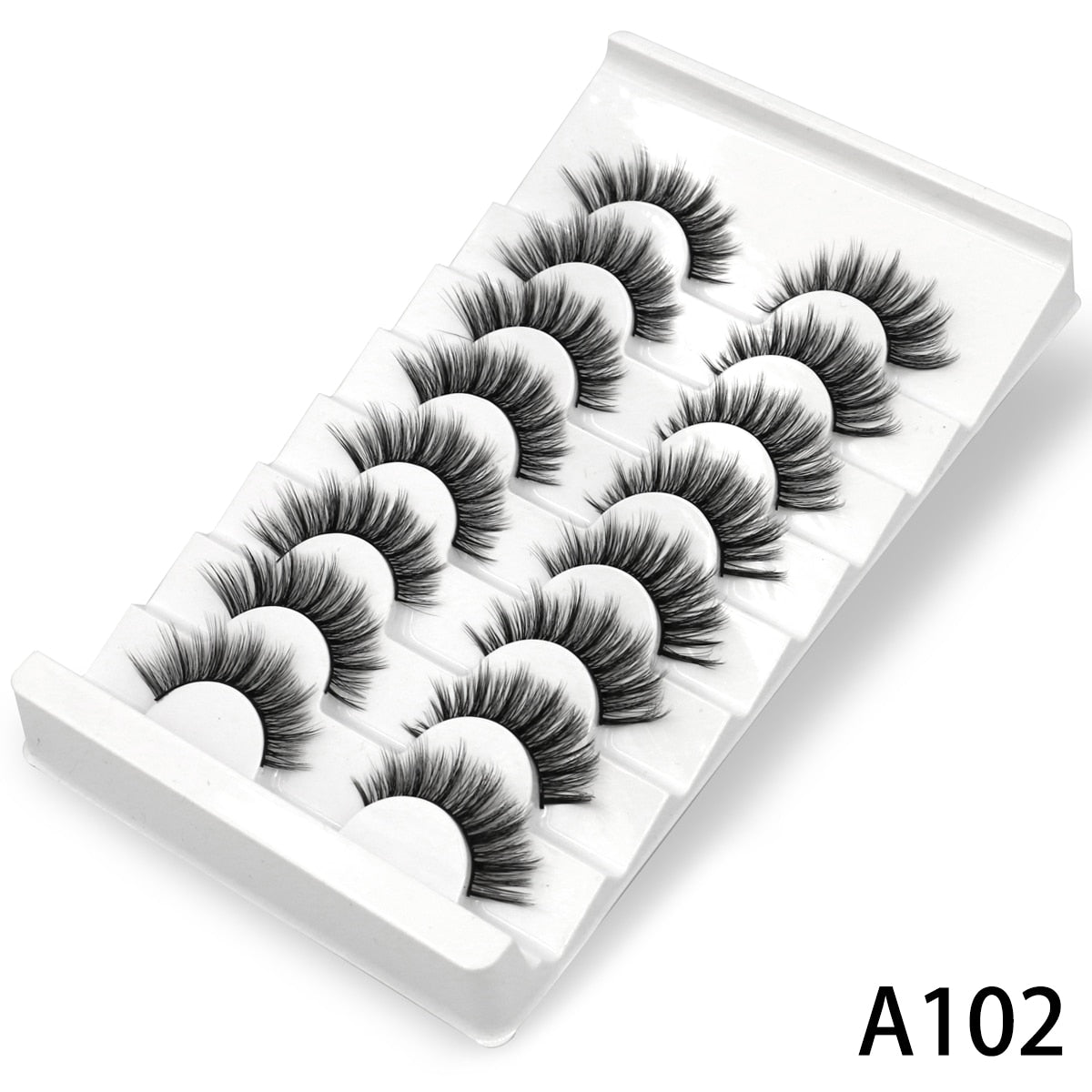 3D Mink Lashes 2/5/8 Pairs Natural False Eyelashes Fluffy Soft Wispy Volume Dramatic Long Cross Eyelash Extension