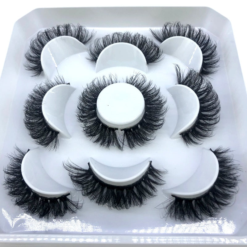 5 pairs 8-25mm natural 3D false eyelashes fake lashes Mink Lashes extension