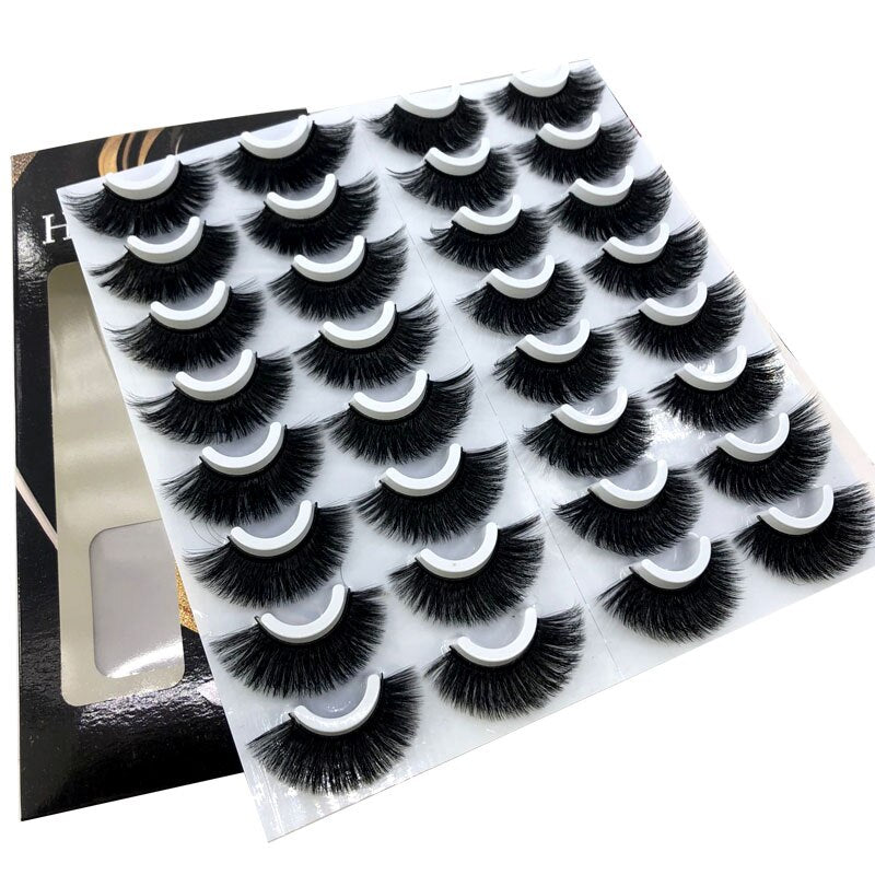 16 Pairs 3D Mink Lashes Natural False Eyelashes Dramatic Volume Fake Lashes Makeup Eyelash Extension Silk Eyelashes