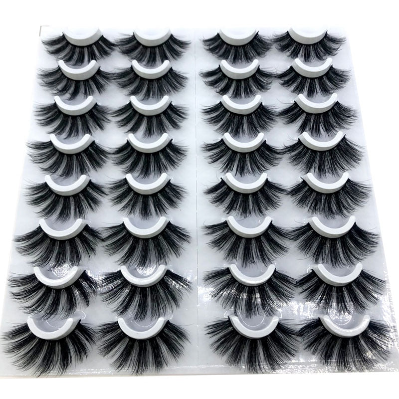 16 Pairs 3D Mink Lashes Natural False Eyelashes Dramatic Volume Fake Lashes Makeup Eyelash Extension Silk Eyelashes