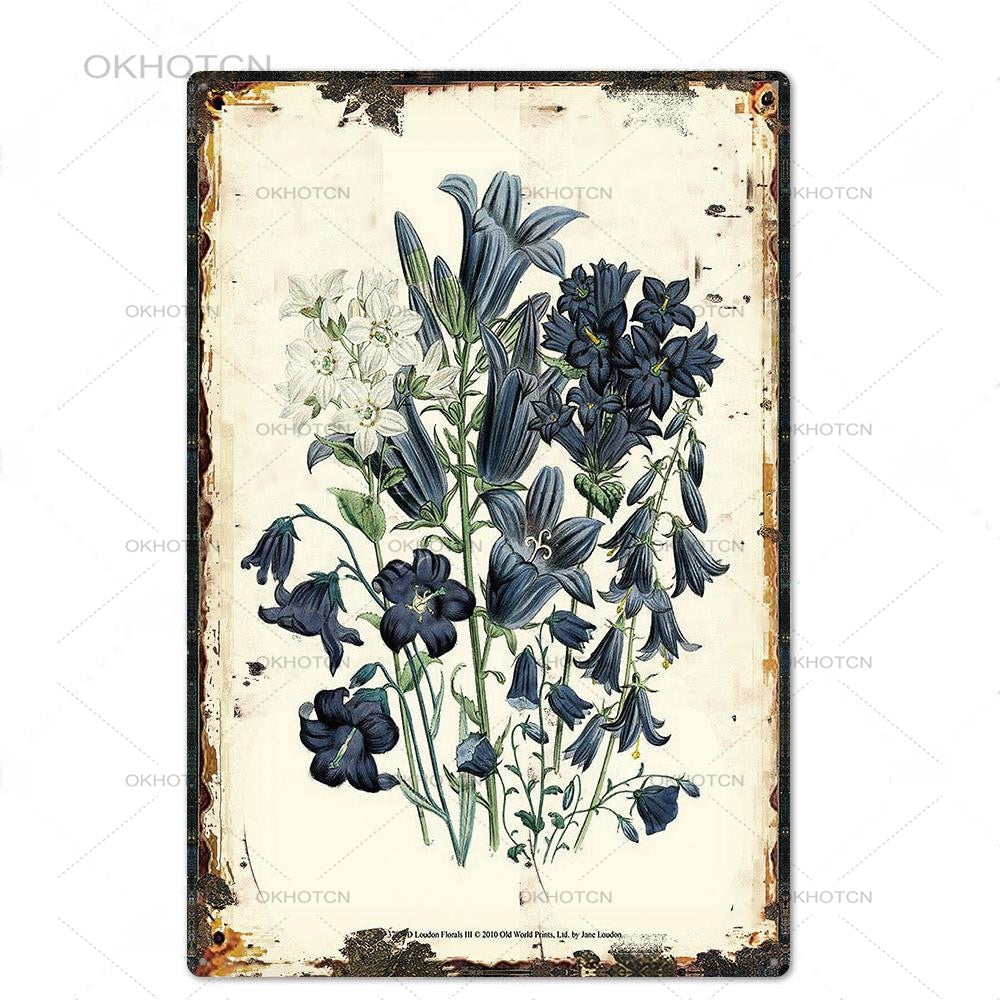 Garden Rules Metal Sign Vintage Metal Plaque Plates Decor For Pub Bar Home Wall Decor Tin Signs Flower Poster