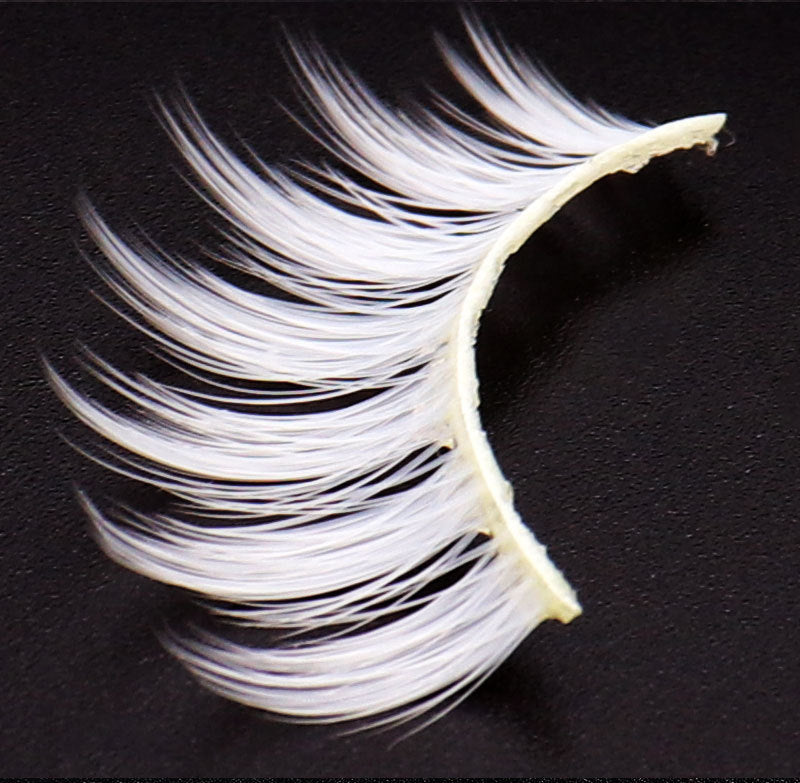 3 Pairs of White Natural Cross False Eyelashes Anime Imitation Makeup Masquerade Must Use False Eyelashes Exaggerated White