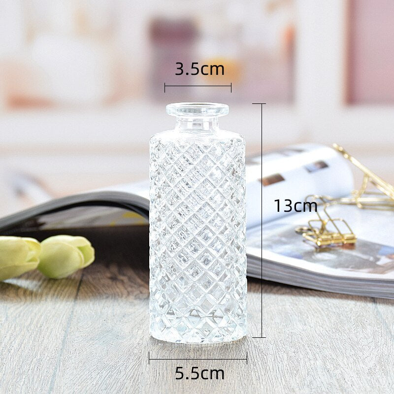 Simple Transparent Glass Small Vase Nordic Decoration Living Room Flower Home
