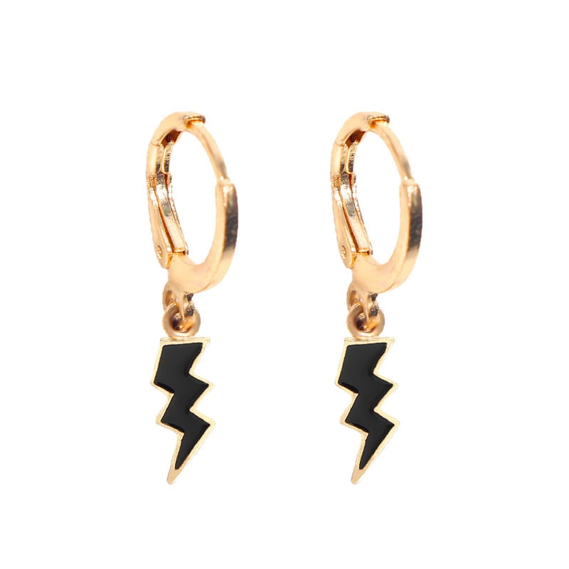 Lightning Drop Earring Cute Five Colors Small Earring Simple Design Jewelry