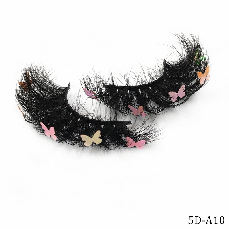 Faux Mink 25mm Lashes With Butterflys On Them Full Strip 14/16/18mm Cosmetics Makeup Charming False Eyelashes Butterfly Lash