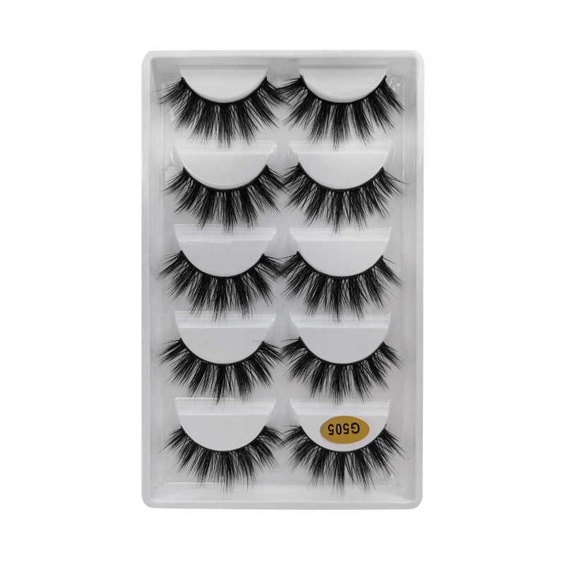 3/5/10 Pair 3D Mink Lashes Natural Eyelash Dramatic False Eyelashes Faux Cils Makeup Fake Eyelash Extension