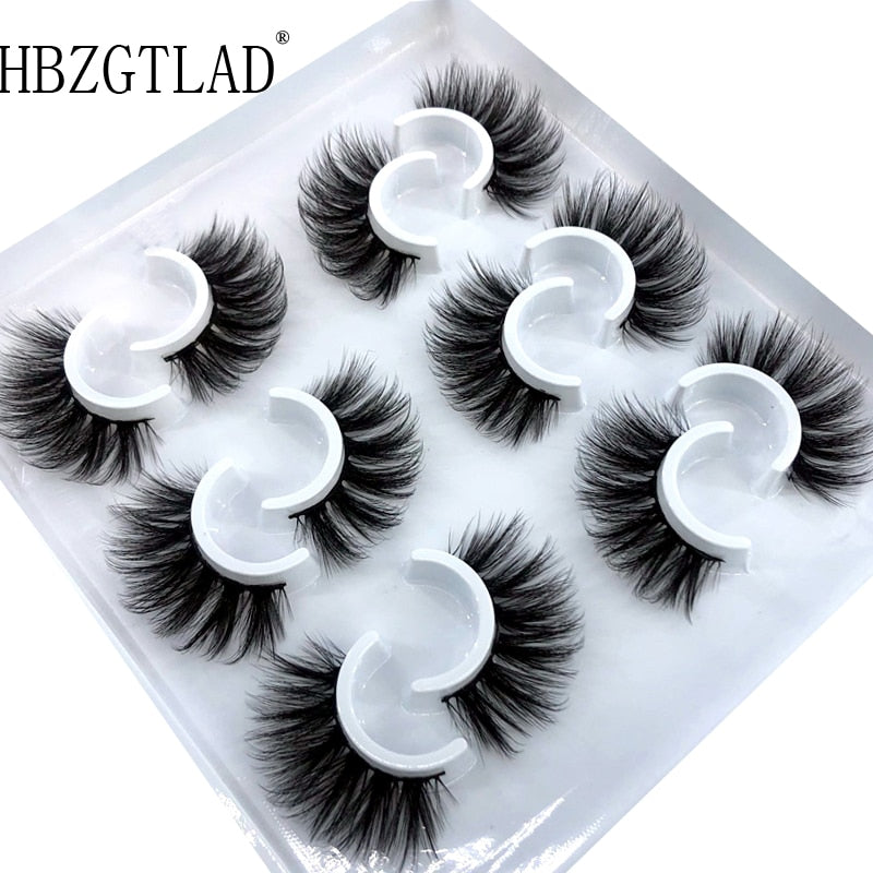 2/4/6pairs natural false eyelashes fake lashes long 3D mink extension