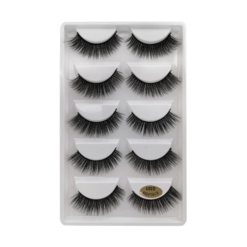 3/5/10 Pair 3D Mink Lashes Natural Eyelash Dramatic False Eyelashes Faux Cils Makeup Fake Eyelash Extension
