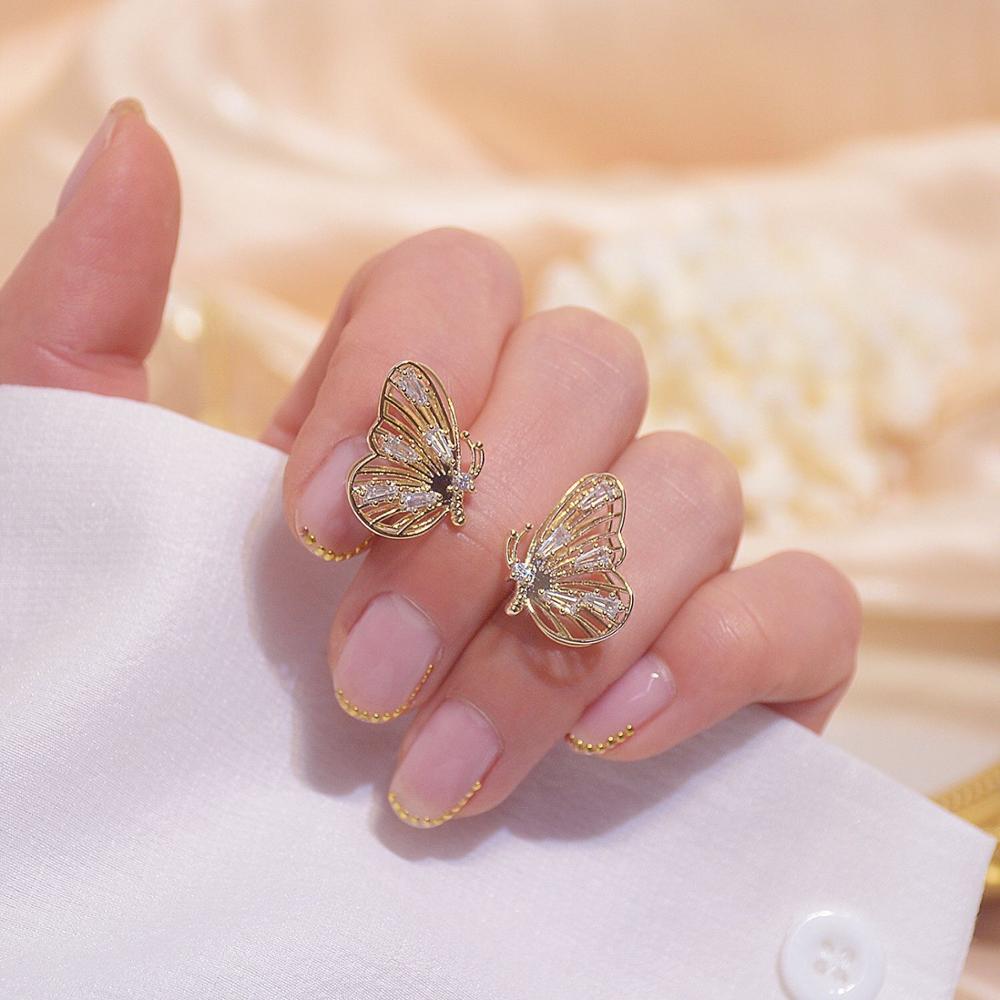 Cute Gold Color Butterfly Earring Jewelry