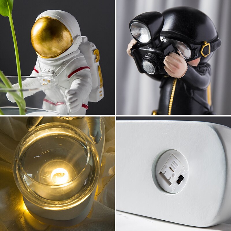 Nordic Modern astronaut resin Decorative flower pots ornaments desk vases astronauta Vase Home Decor Accessories