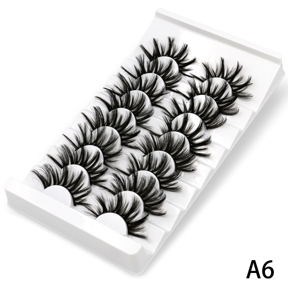 3D Mink Lashes 2/5/8 Pairs Natural False Eyelashes Fluffy Soft Wispy Volume Dramatic Long Cross Eyelash Extension