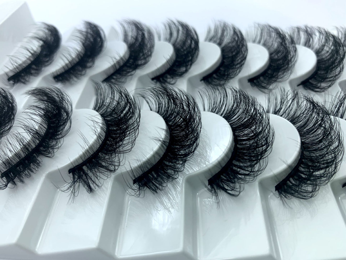 5/8pairs natural false eyelashes fake lashes long makeup 3d mink lashes eyelash extension Fluffy Mink Lashes
