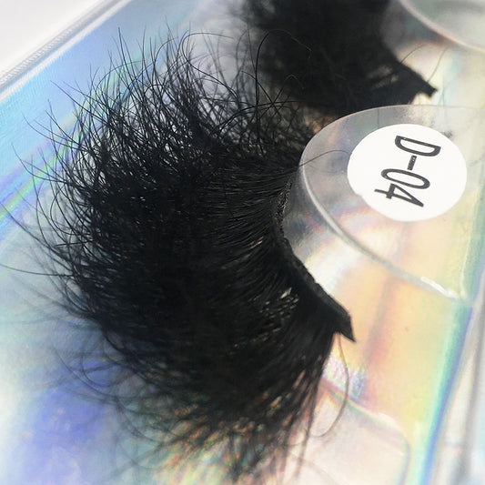 Fluffy Mink Lashes 25mm Dramatic Thick Volume Natural Eyelashes 100% Cruelty Free Mink Eyelashes
