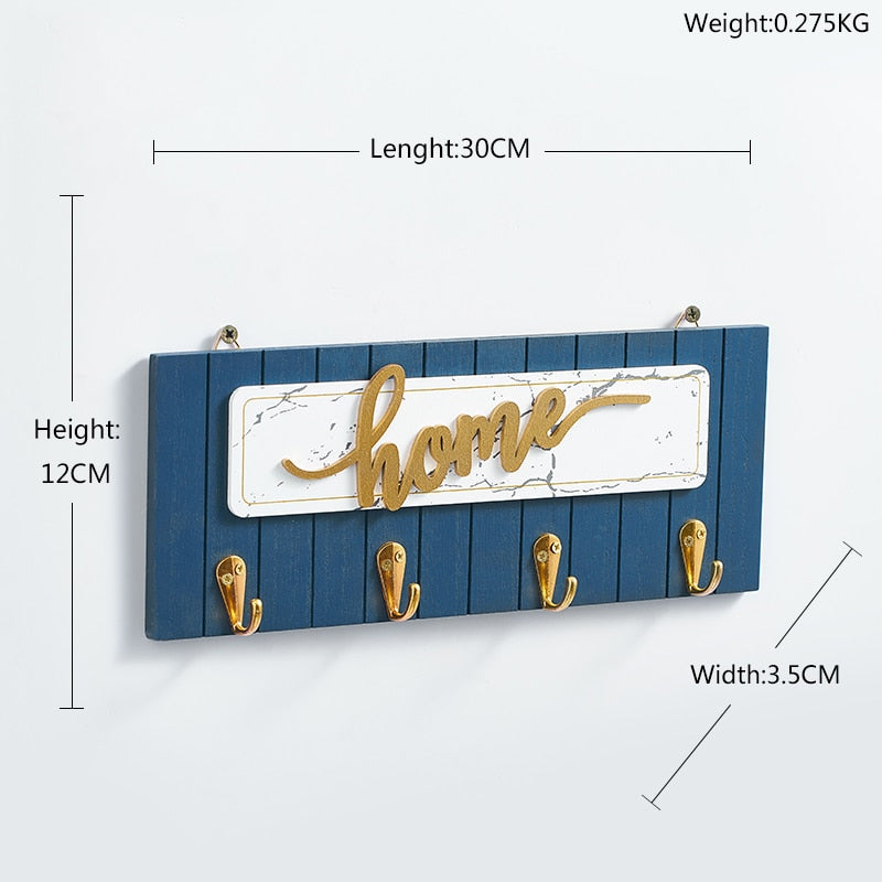 Rack Storage Rack Key Wooden Hanger Home Wall Vintage Hallway Home Space Saving Small Bedroom Decorative Room Rack Home Decor