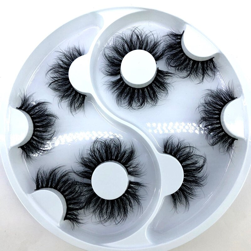 5 pairs natural false eyelashes fake lashes long 3d mink lashes eyelash extension