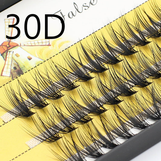 10D/20D/30D Lashes Cluster Eyelash Extension Faux Bunche Individual Natural Long Black 3D Volume Effect