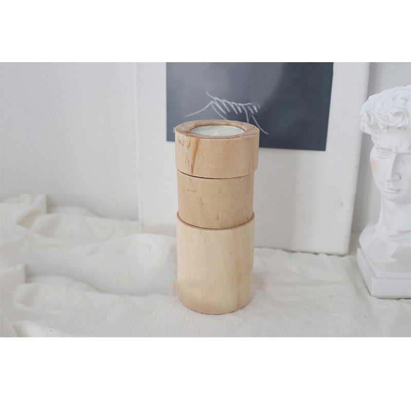 Wood Candle Holders For Home Decor Wedding Candelabra Modern Candlestick Holder