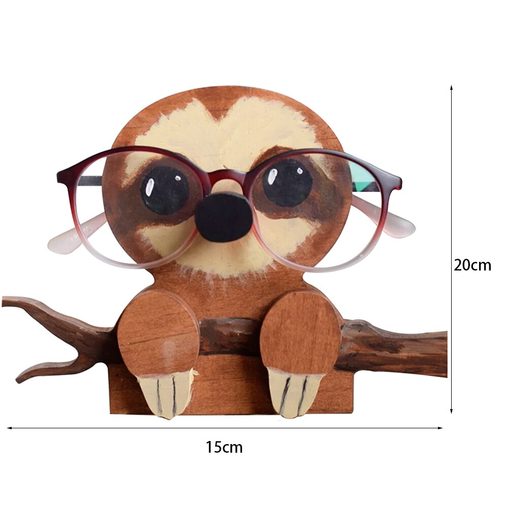 Animal Wood Carvings Glasses Display Rack Shelf Sunglasses Jewelry Holder for Home Office Showcase Decor
