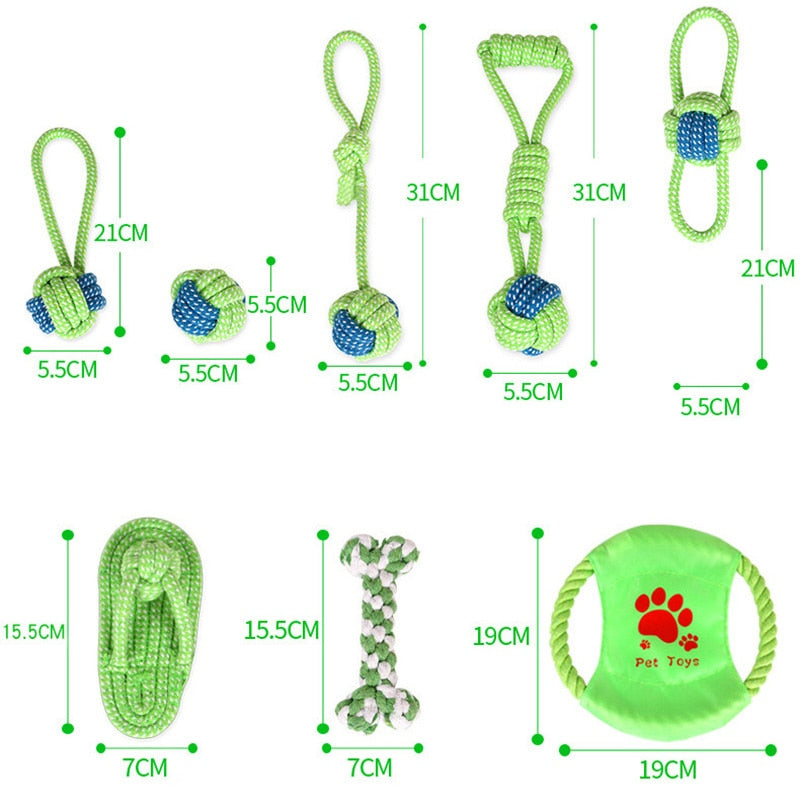 1pc Pet Dog Toy Rope Double Knot Cotton Braided Rope Toy Puppy Chew Cleaning Tooth supplies