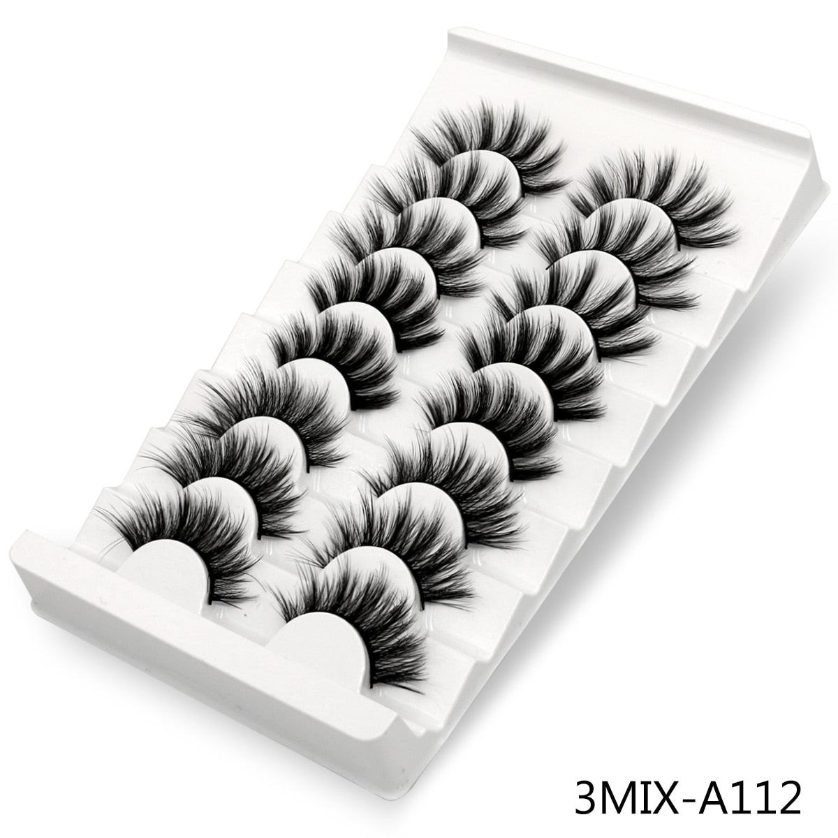 3D Mink Lashes 2/5/8 Pairs Natural False Eyelashes Fluffy Soft Wispy Volume Dramatic Long Cross Eyelash Extension