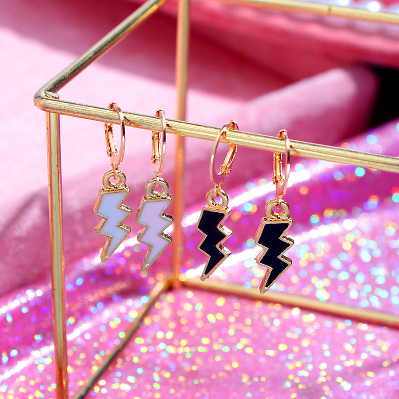 Lightning Drop Earring Cute Five Colors Small Earring Simple Design Jewelry