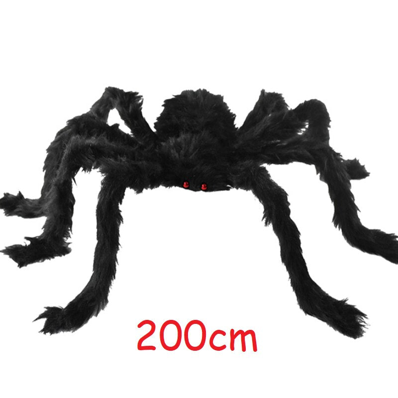 200 cm Halloween Hanging Decoration Horror Giant SPIDER Decor House Haunted Outdoor Yard Halloween Spider Decor for Home Party
