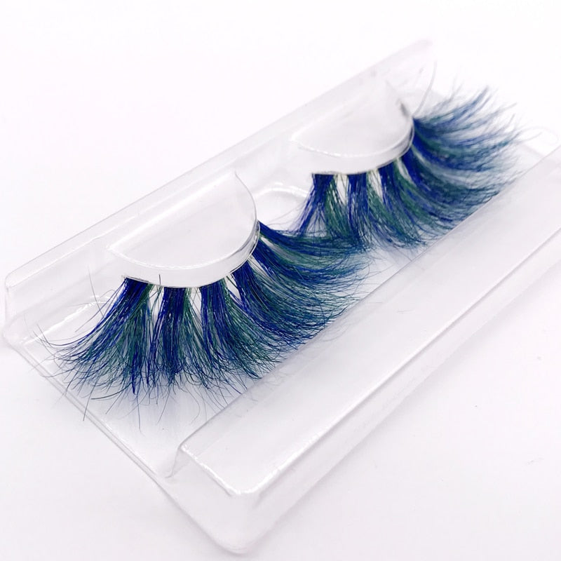 Color 25mm 3D mink fake lashes beauty natural false eyelash packaging box lash extension