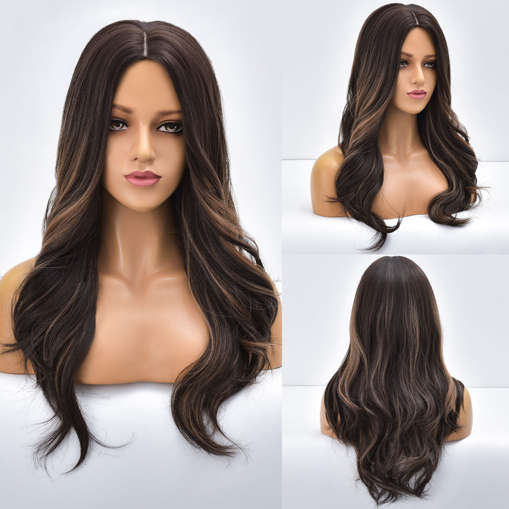 Blonde Body Wave Synthetic Wigs For Women Long Wave White Lolita Cosplay Party Natural Heat Resistant Hair