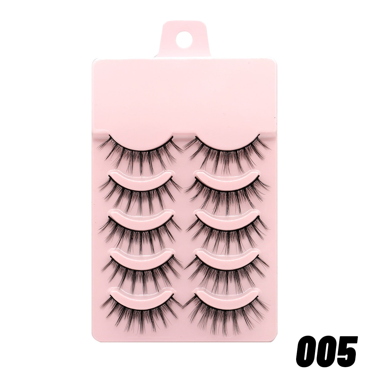 2/5 Pairs 3D Faux Mink Lashes Natural False Eyelashes Fluffy Soft Wispy Volume Cross Manga Lashes MaKeup