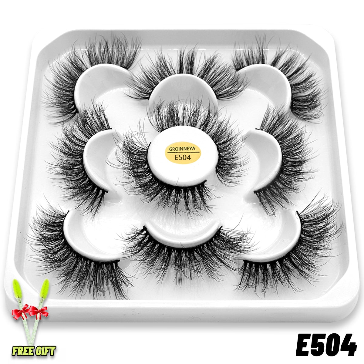 5 Pairs 3D Mink Lashes Natural Eyelashes Dramatic False Eyelashes Faux Cils Fake Eyelashes