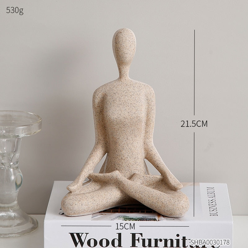 Abstract Sculpture Figurines for Interior Home Decoration Accessories Modern Decorative Figures House Decoration Office Decor