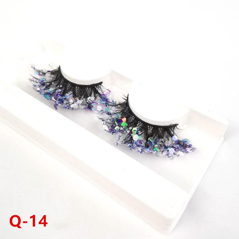 Mink color lashes natural long fluffy individual dramatic colorful false eyelashes