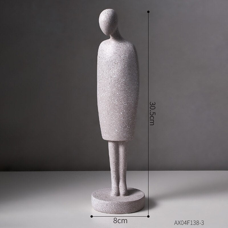 Abstract Sculpture Figurines for Interior Home Decoration Accessories Modern Decorative Figures House Decoration Office Decor