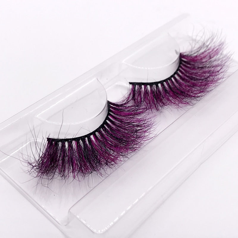 Color 25mm 3D mink fake lashes beauty natural false eyelash packaging box lash extension