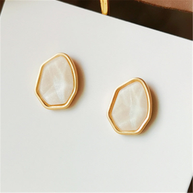 Metal contracted irregular earring polygon stud earrings Vintage stud earrings jewelry