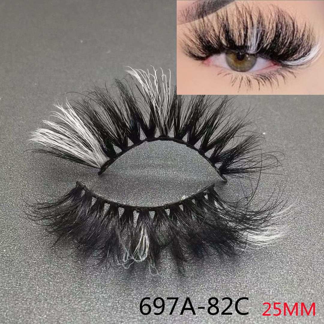 Rainbow Eye Lashes Cruelty Free Silk Lace Colored Eyelashes Dramatic Makeup Beauty Purple/pink/blue Cilias ombre eyelashes