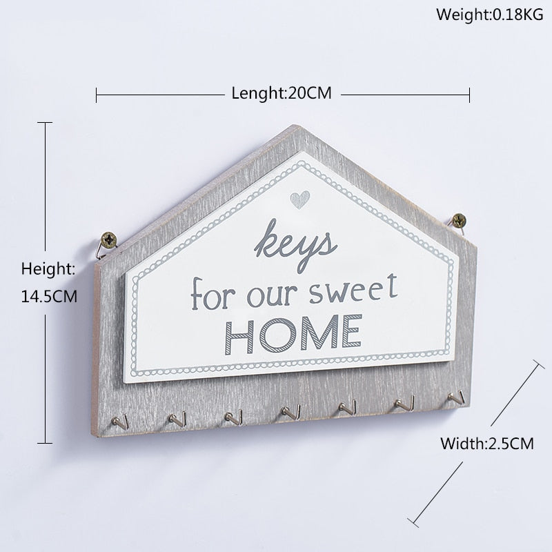 Rack Storage Rack Key Wooden Hanger Home Wall Vintage Hallway Home Space Saving Small Bedroom Decorative Room Rack Home Decor