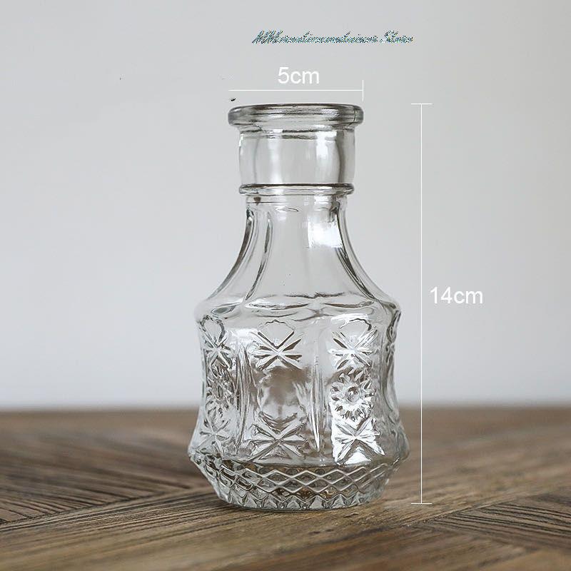 Simple Transparent Glass Small Vase Nordic Decoration Living Room Flower Home