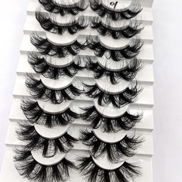 5/8pairs natural false eyelashes fake lashes long makeup 3d mink lashes eyelash extension Fluffy Mink Lashes