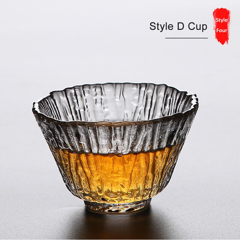 Japanese Style Fine Glass Cup Kung Fu Tea Cup Made Of Heat-resistant Glass 2021 New Hot Sale Office Kitchen Accessories