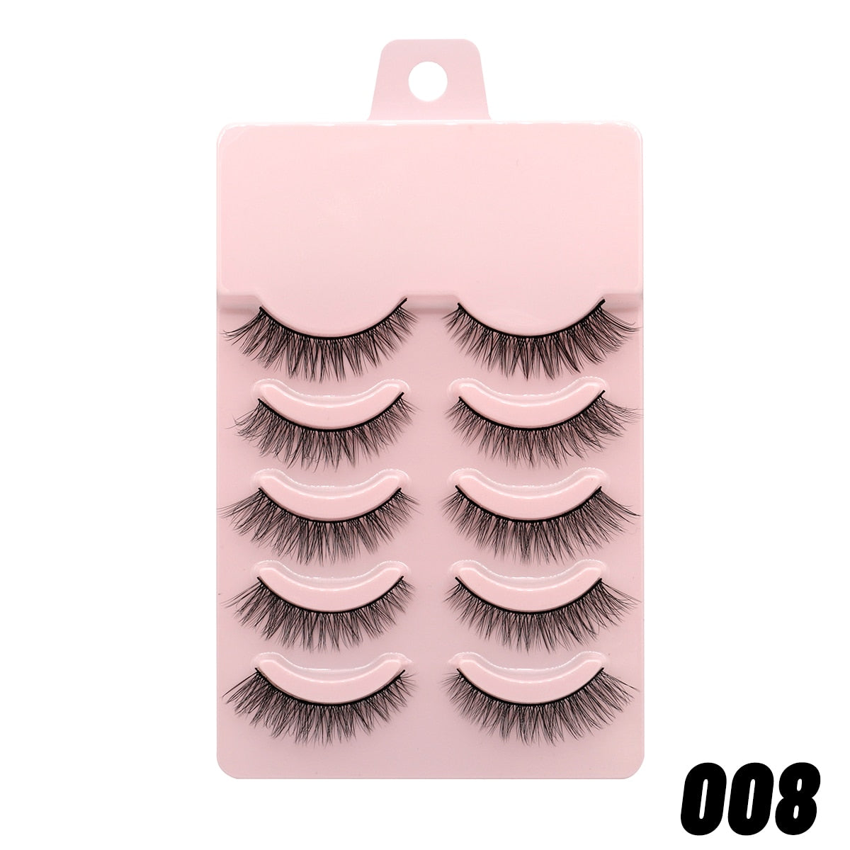 5 Pairs 3D Faux Mink Lashes Natural False Eyelashes Fluffy Soft Wispy Volume Cross Reusable Eyelash