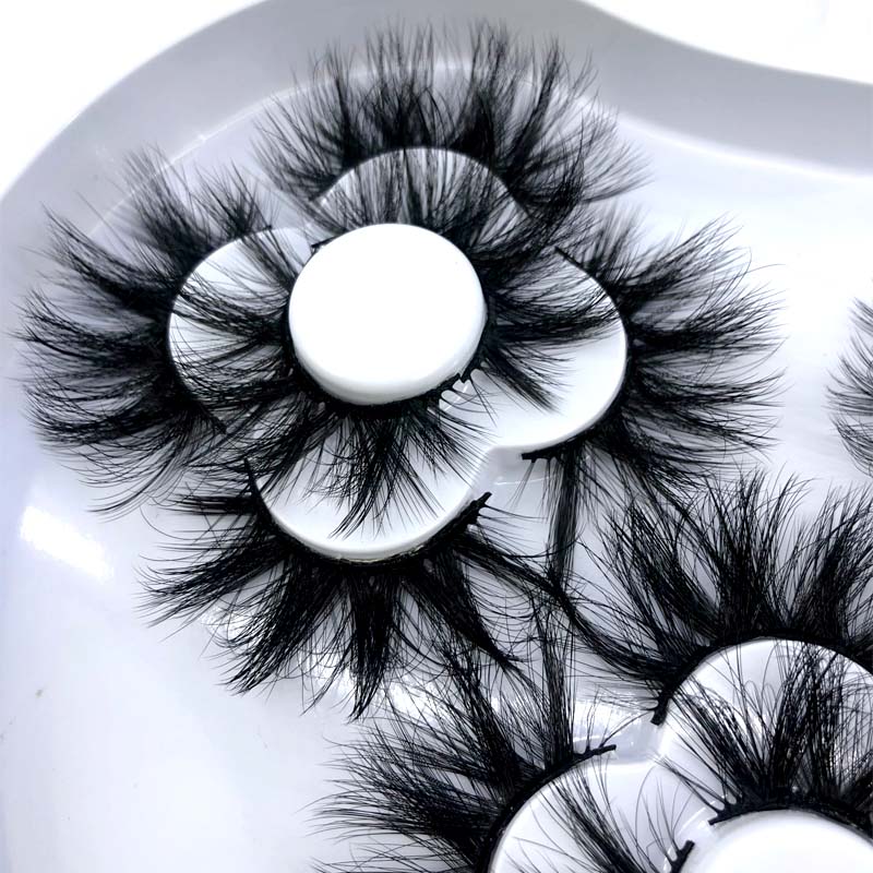 9 Pairs 25 mm 3d Mink Lashes Bulk Faux Wispy Natural Mink Lashes Pack Short Natural False Eyelashes