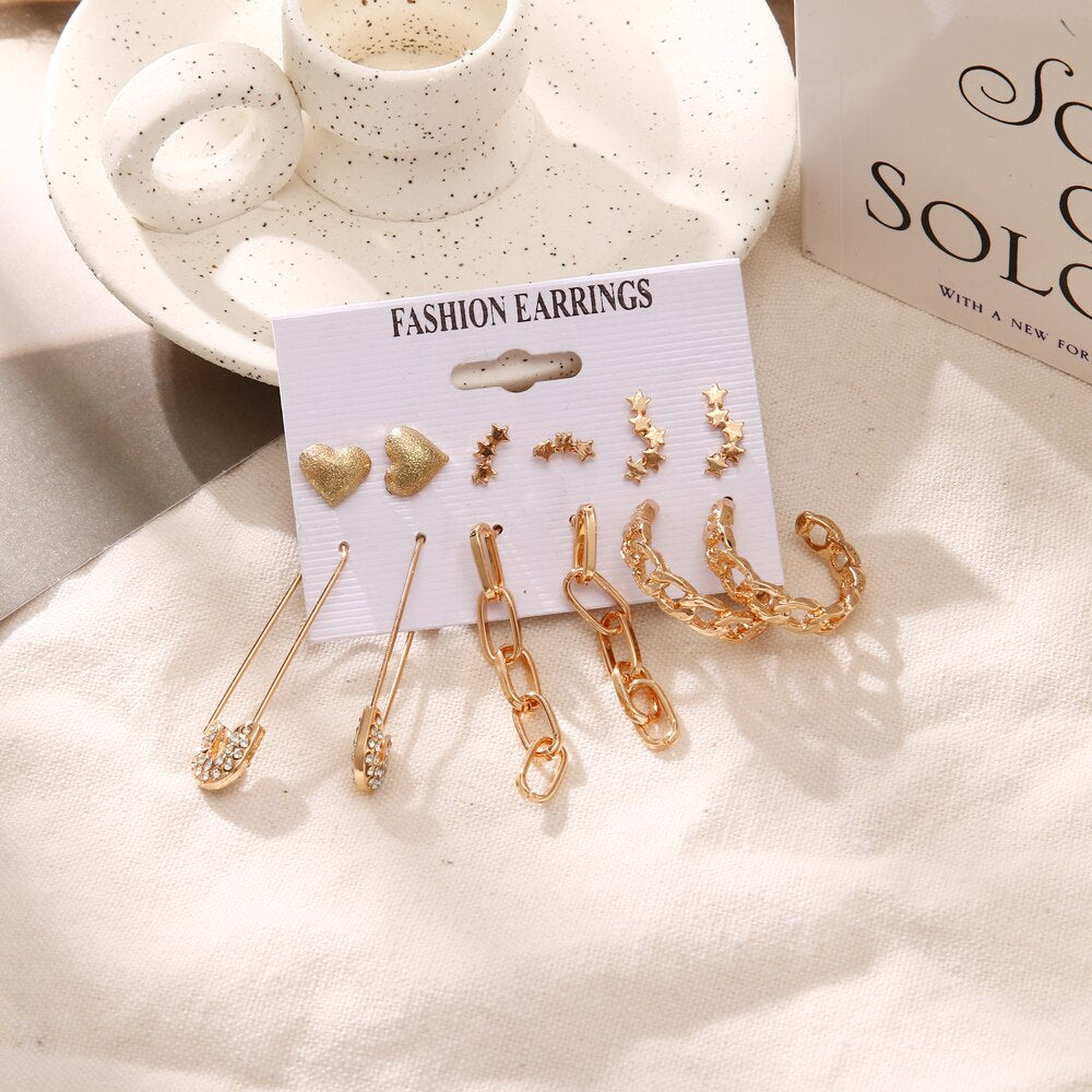 Bohemian Snake Butterfly Drop Earrings Set For Women Pearl Acrylic Dangle Earrings Set of Earrings
