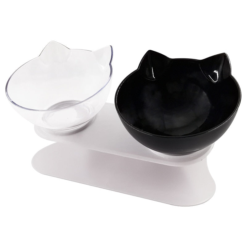 Non-slip Cat Bowls Double Pet Bowls With Raised Stand Pet Food Water Bowls For Cats Feeders